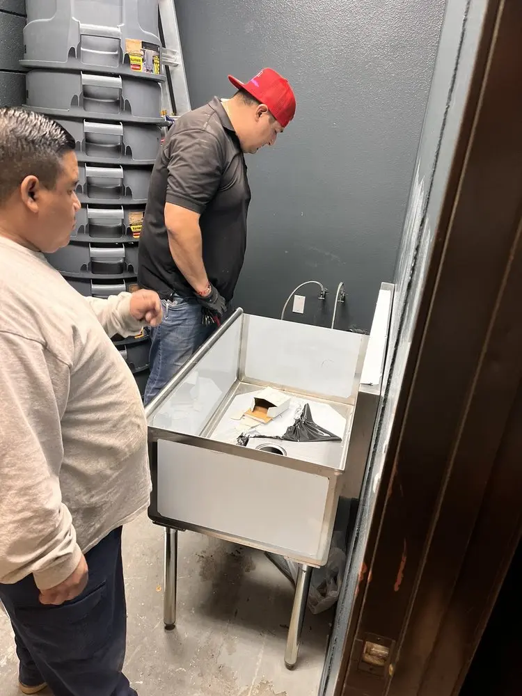 Commercial plumbing and sink installation in New Franklin